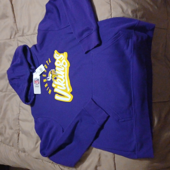 Adult L Minnesota vikings hoodie + Shot Glass - Picture 1 of 4